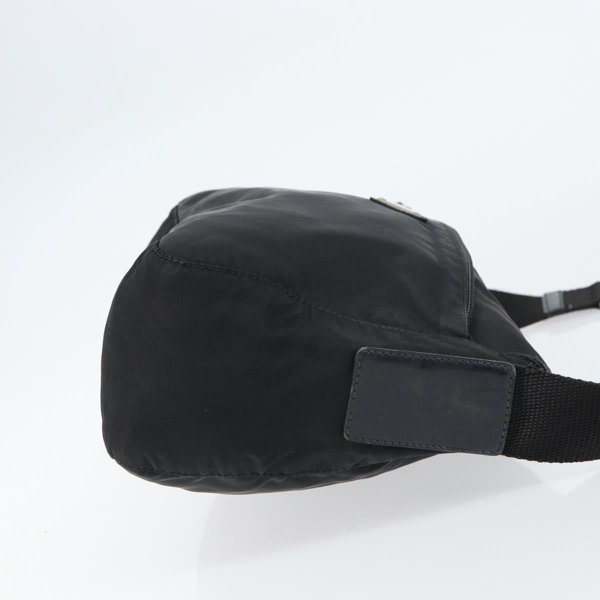 PRADA Shoulder Bag Nylon Black Silver Auth bs31714