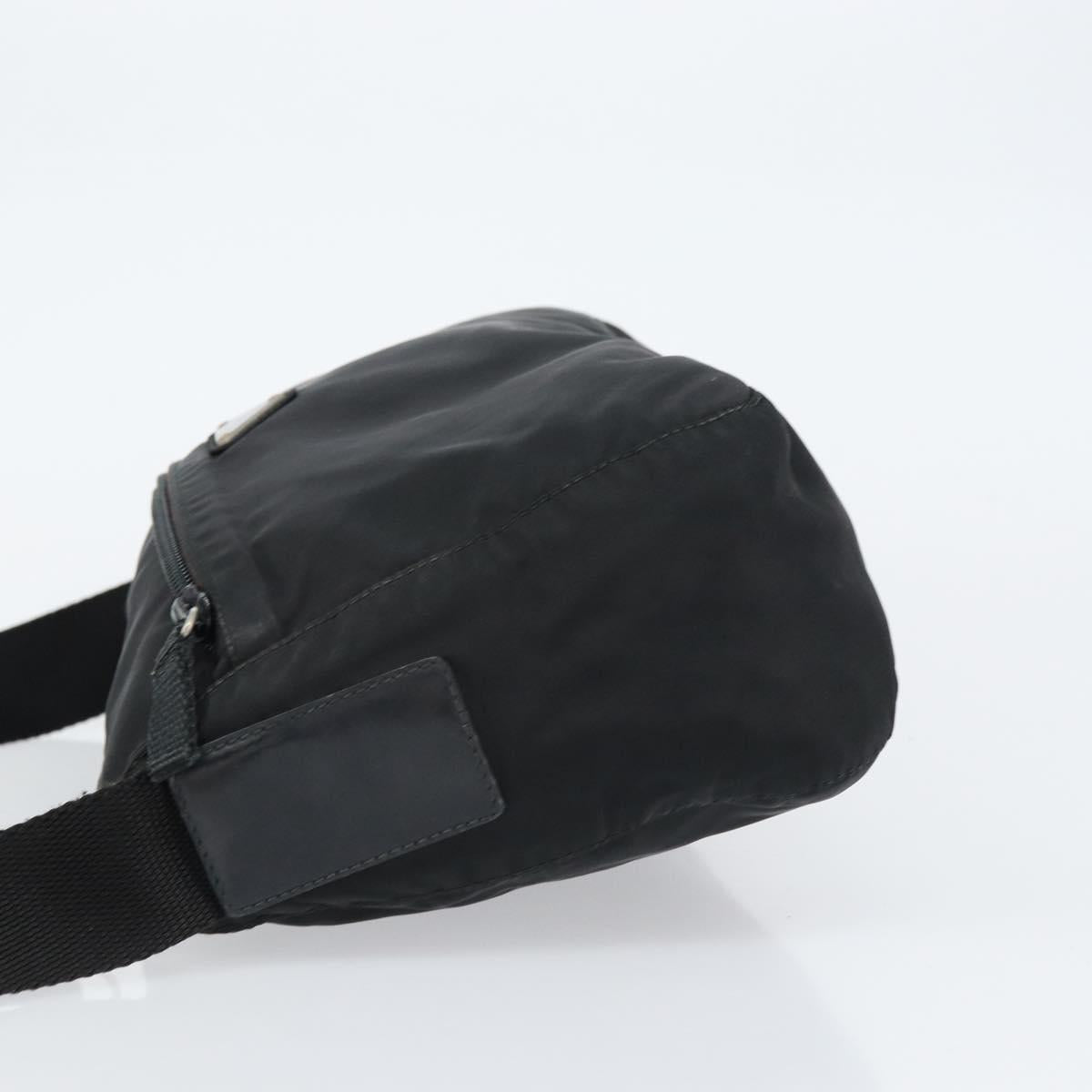 PRADA Shoulder Bag Nylon Black Silver Auth bs31714