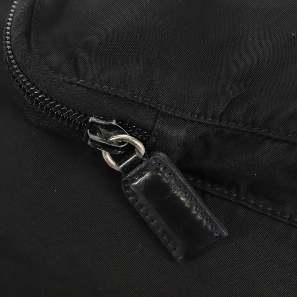 PRADA Backpack Nylon Black Silver Auth bs31715
