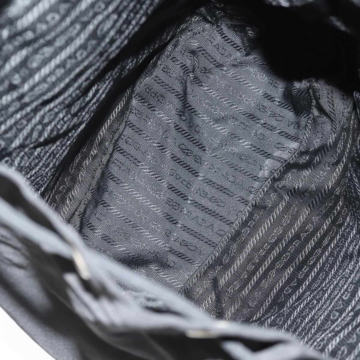 PRADA Backpack Nylon Black Silver Auth bs31715