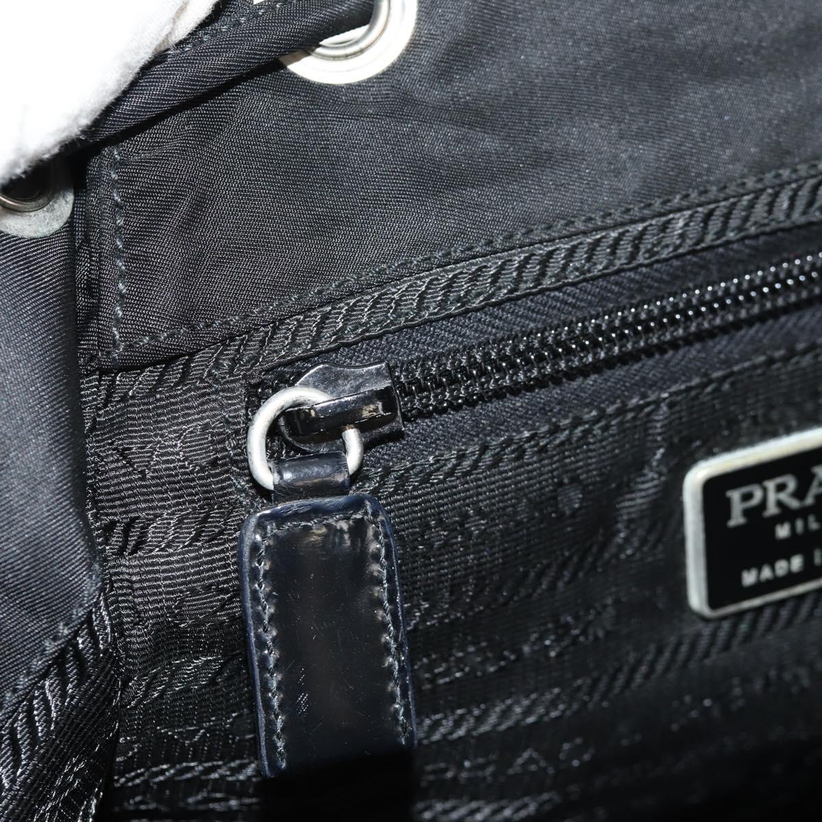 PRADA Backpack Nylon Black Silver Auth bs31715