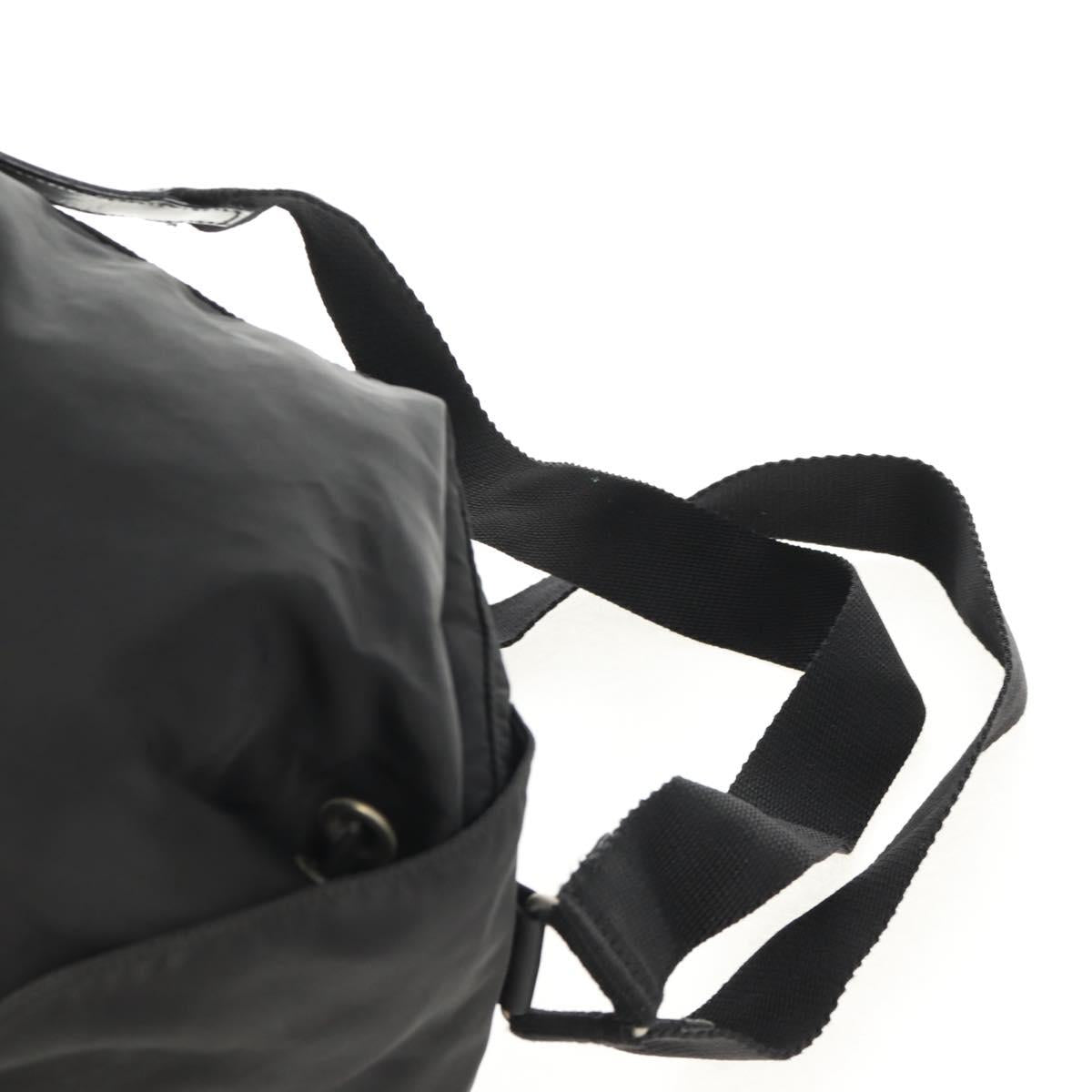 PRADA Backpack Nylon Black Silver Auth bs31715