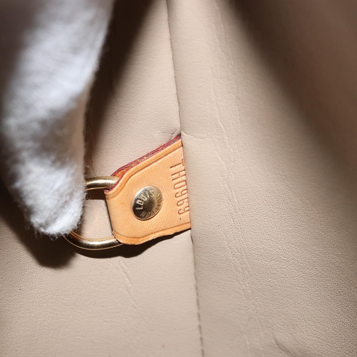 LOUIS VUITTON Monogram Vernis Houston Hand Bag Beige M91004 LV Auth bs31721