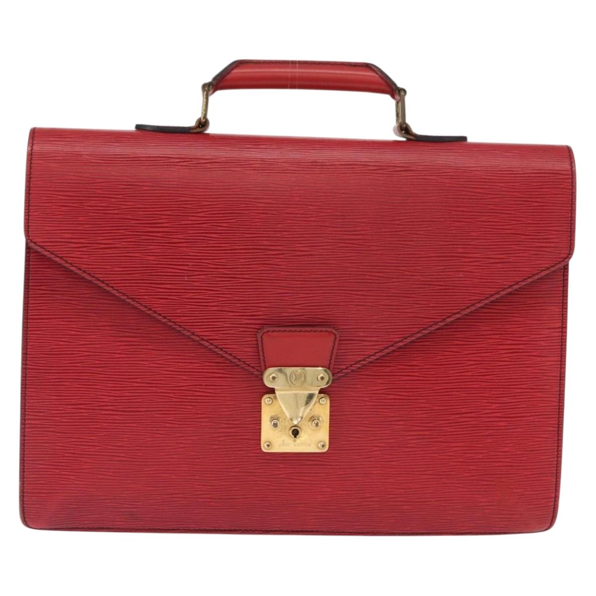 LOUIS VUITTON Epi Serviette Conseiller Business Bag Red M54427 LV Auth bs31722