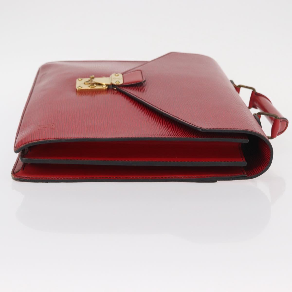LOUIS VUITTON Epi Serviette Conseiller Business Bag Red M54427 LV Auth bs31722