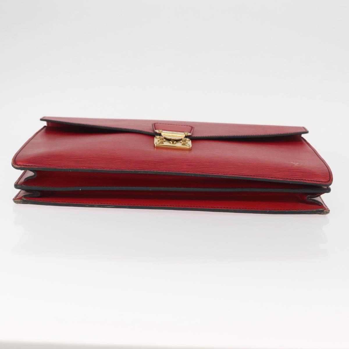 LOUIS VUITTON Epi Serviette Conseiller Business Bag Red M54427 LV Auth bs31722