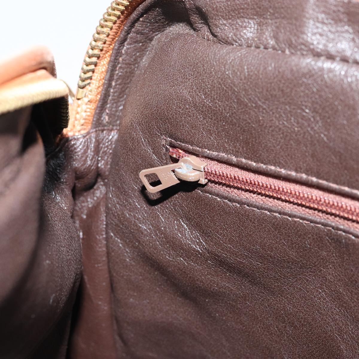 CHANEL Matelasse Fringe Chain Shoulder Bag Lamb Skin Brown Gold CC Auth bs31725