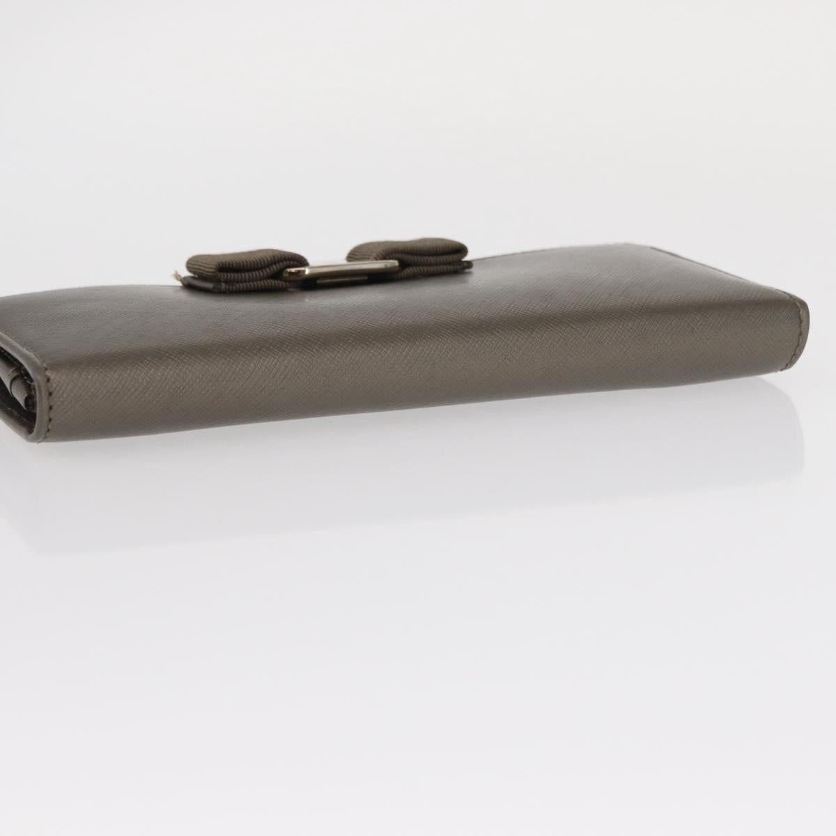 BVLGARI Salvatore Ferragamo Wallet Leather Canvas 2 Set Beige Khaki Auth bs31731