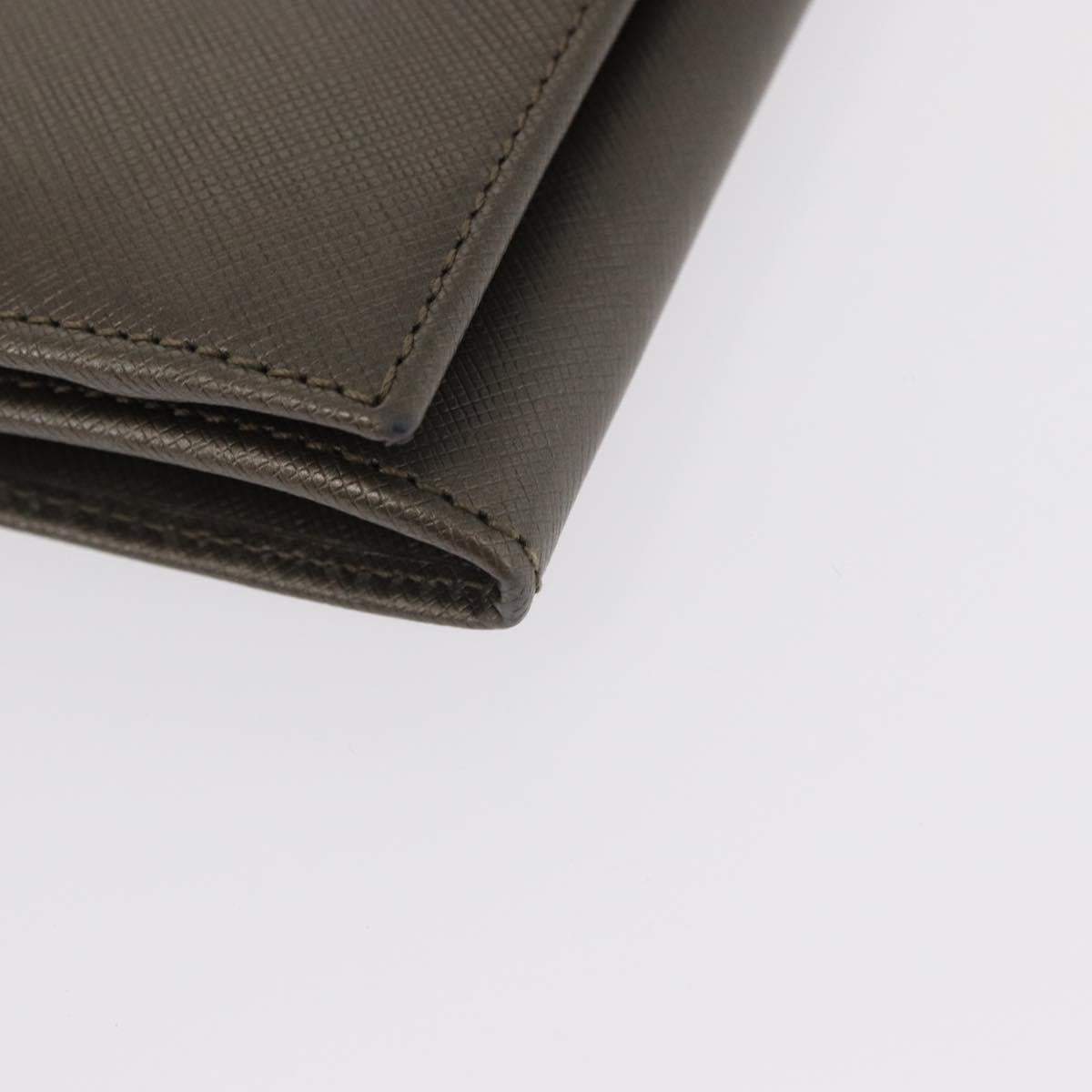 BVLGARI Salvatore Ferragamo Wallet Leather Canvas 2 Set Beige Khaki Auth bs31731