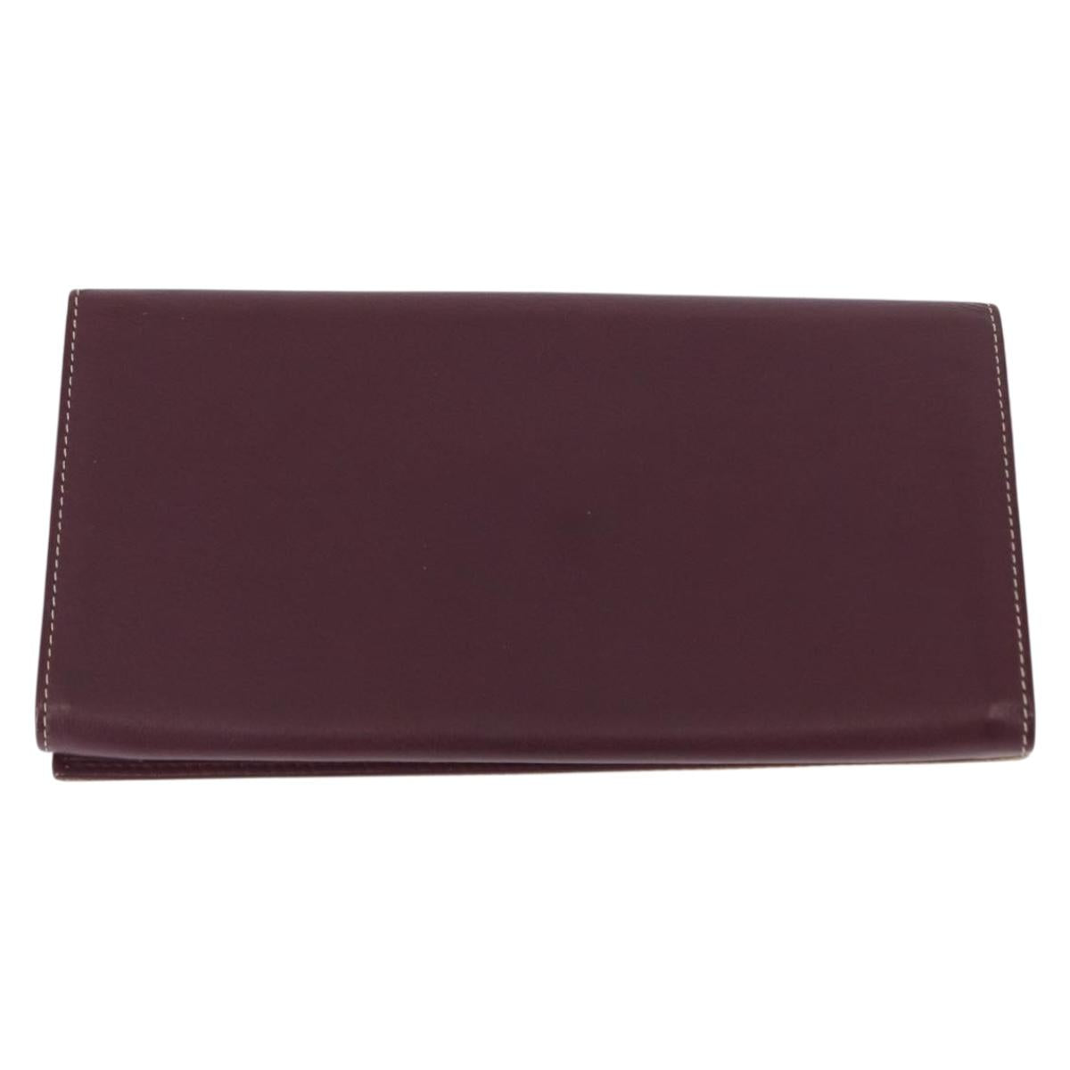 BVLGARI Salvatore Ferragamo Wallet Leather Canvas 2 Set Beige Khaki Auth bs31731