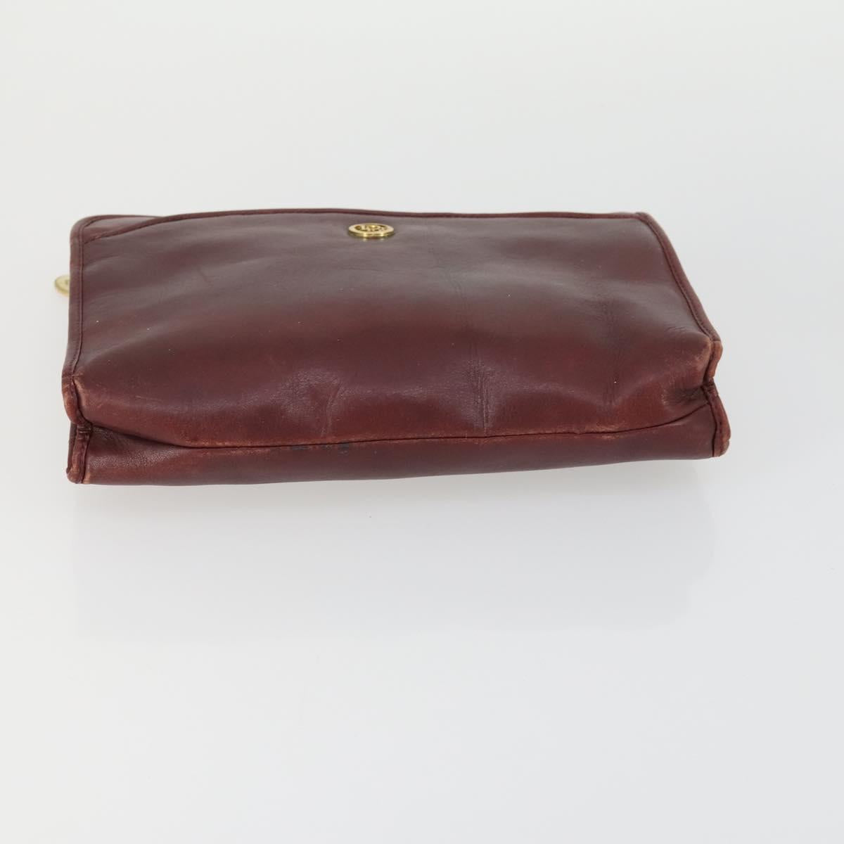 Christian Dior Trotter Canvas Clutch Bag Leather PVC 2 Set Red Pink Auth bs31733