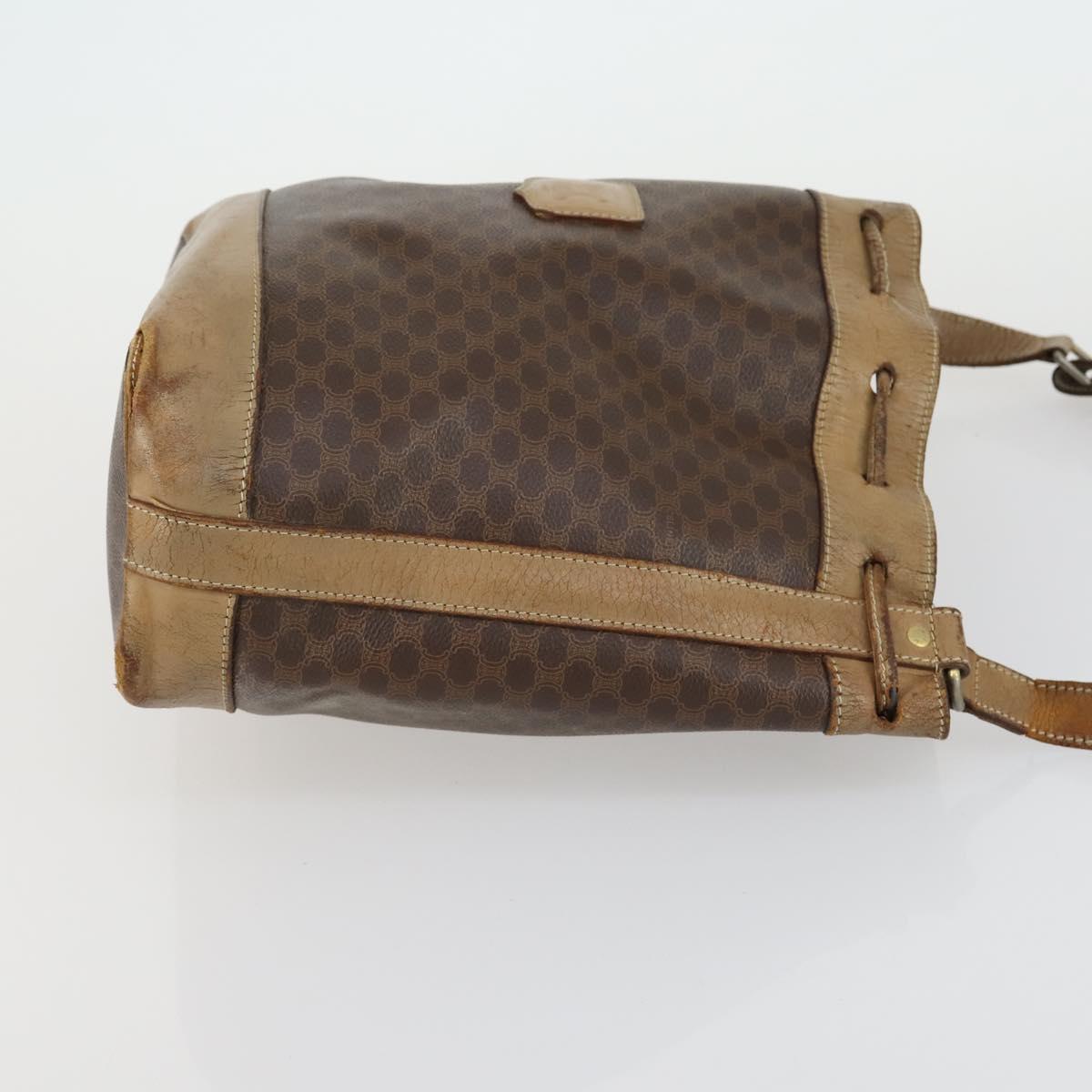 CELINE Macadam Canvas Shoulder Bag 3 Set Brown Red Auth bs31735