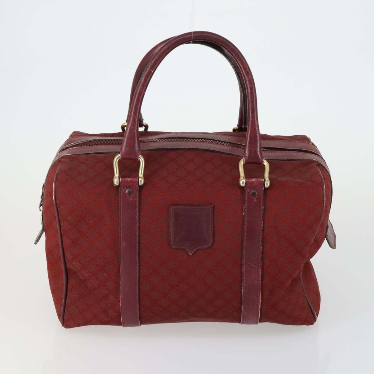 CELINE Macadam Canvas Shoulder Bag 3 Set Brown Red Auth bs31735