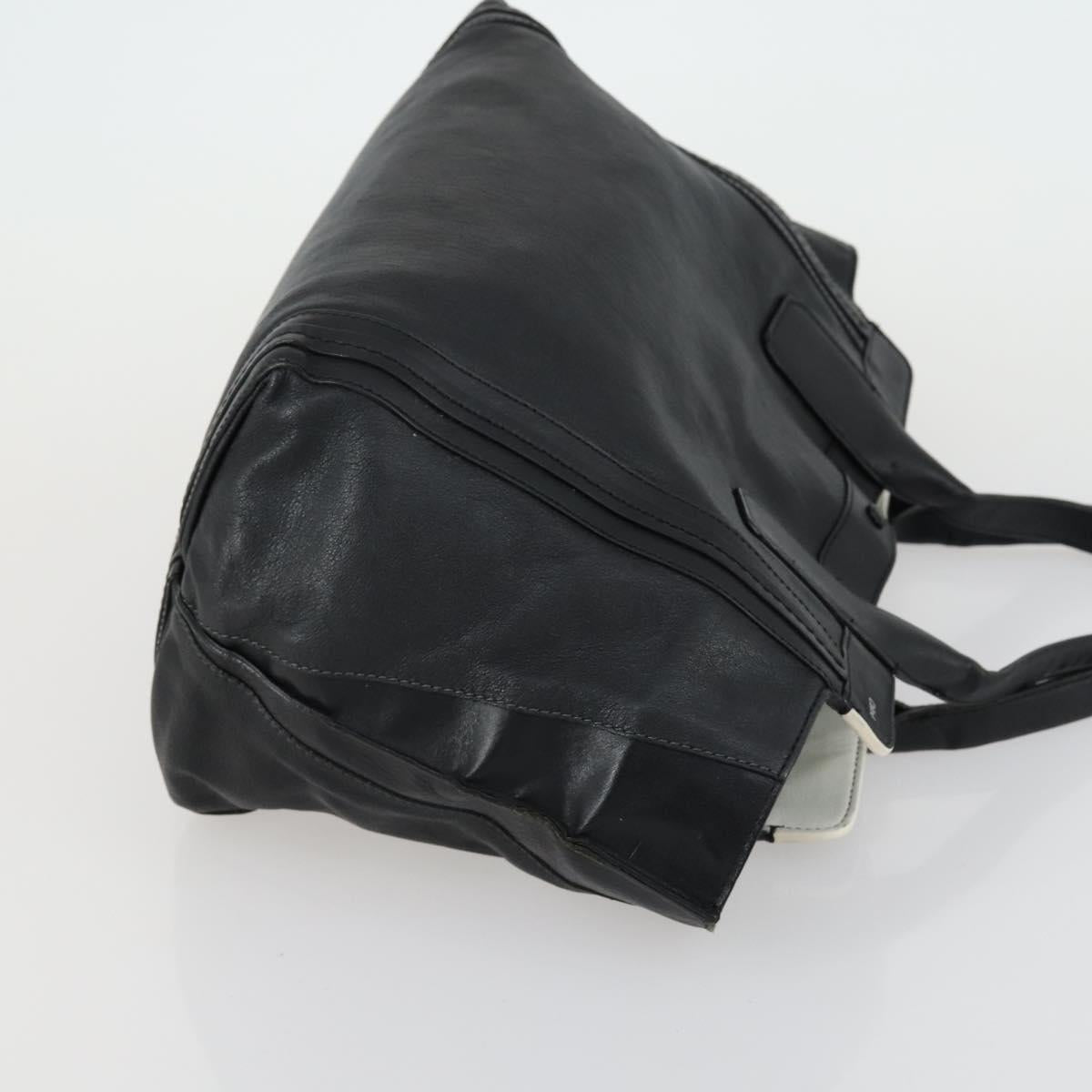 Chloe PRADA Hand Bag Leather 2 Set Black Auth bs31737