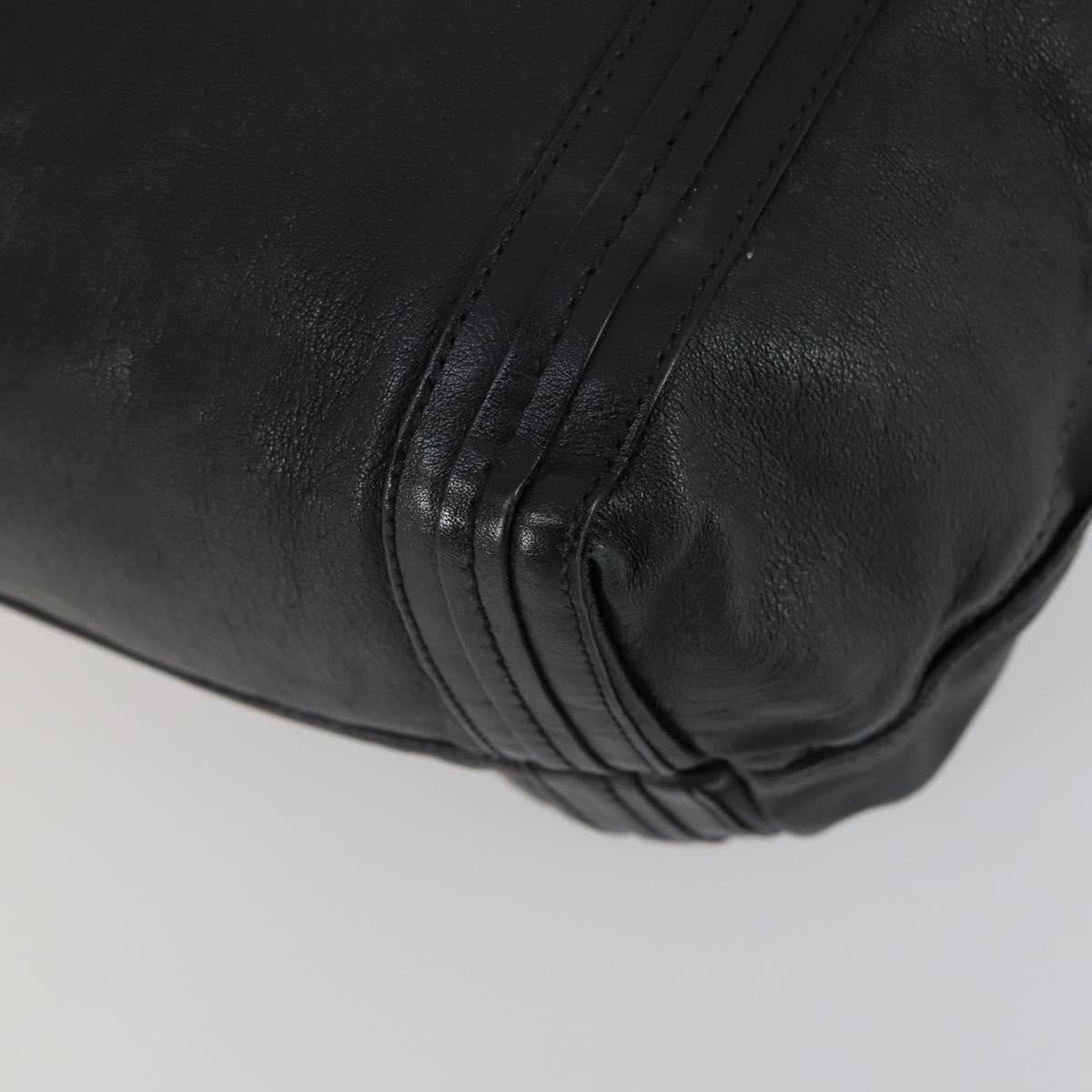 Chloe PRADA Hand Bag Leather 2 Set Black Auth bs31737