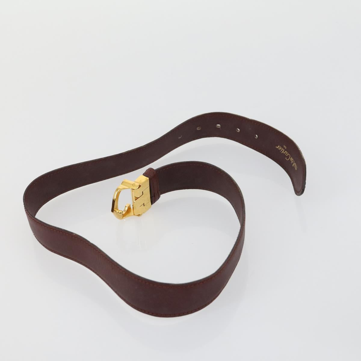 CARTIER Must Line Shoulder Bag Leather 4 Set Bordeaux Auth bs31739