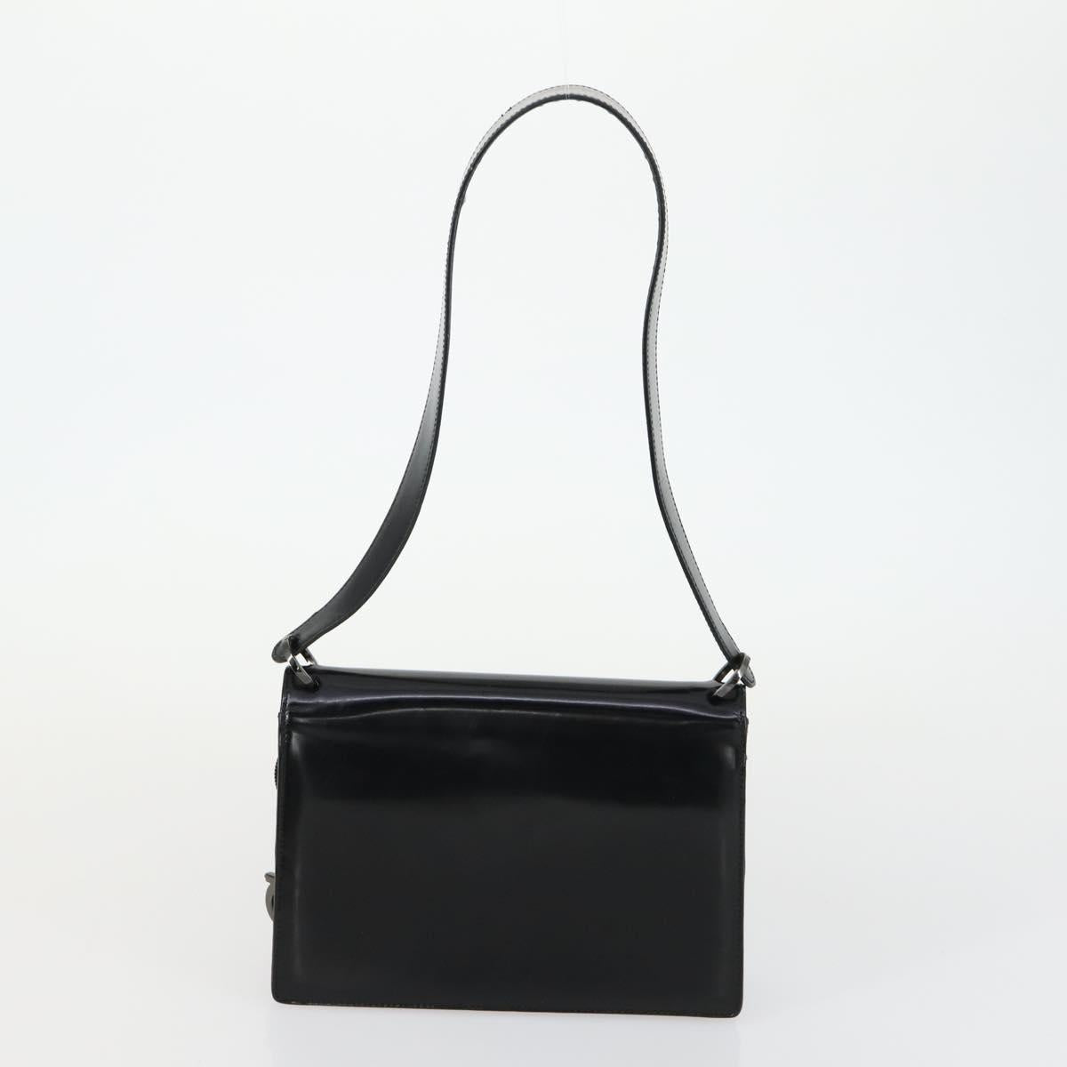 Salvatore Ferragamo Shoulder Bag Nylon Leather 3 Set Black Beige Auth bs31740