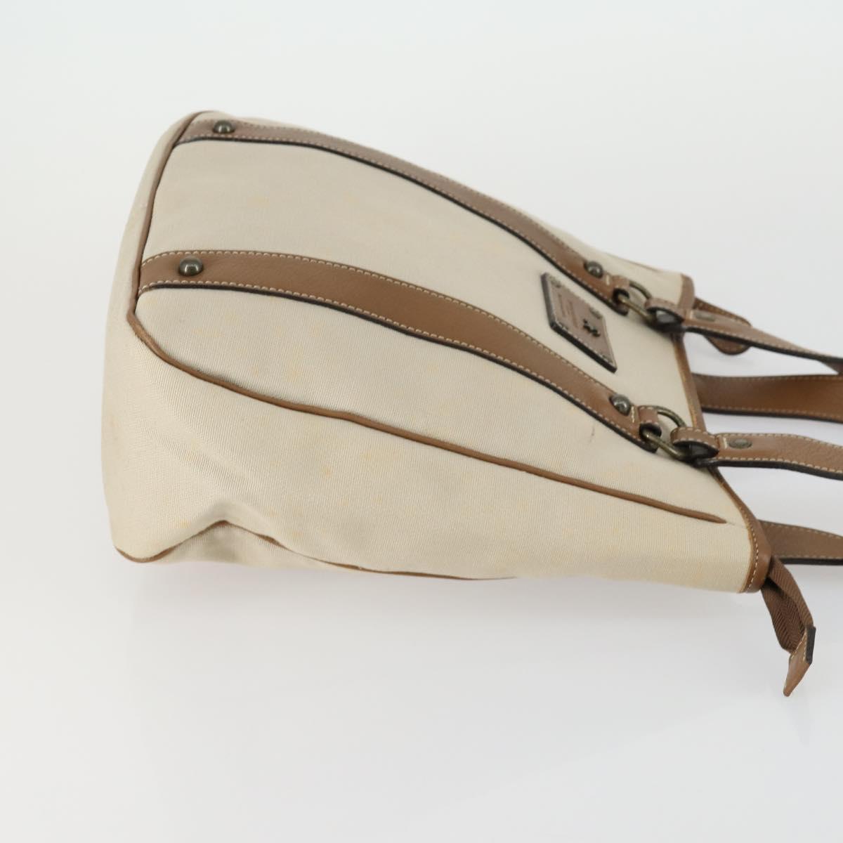 BURBERRY Tote Bag Nylon Canvas Leather 3 Set Beige Brown Auth bs31741