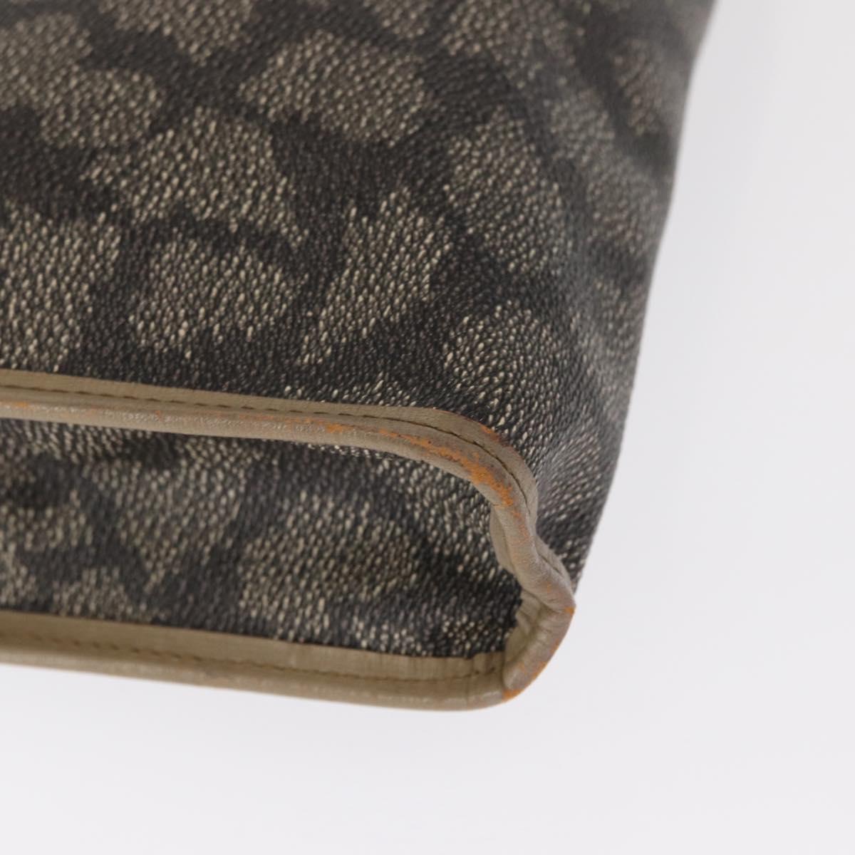 SAINT LAURENT Clutch Bag PVC Leather Beige Gray Auth bs31751