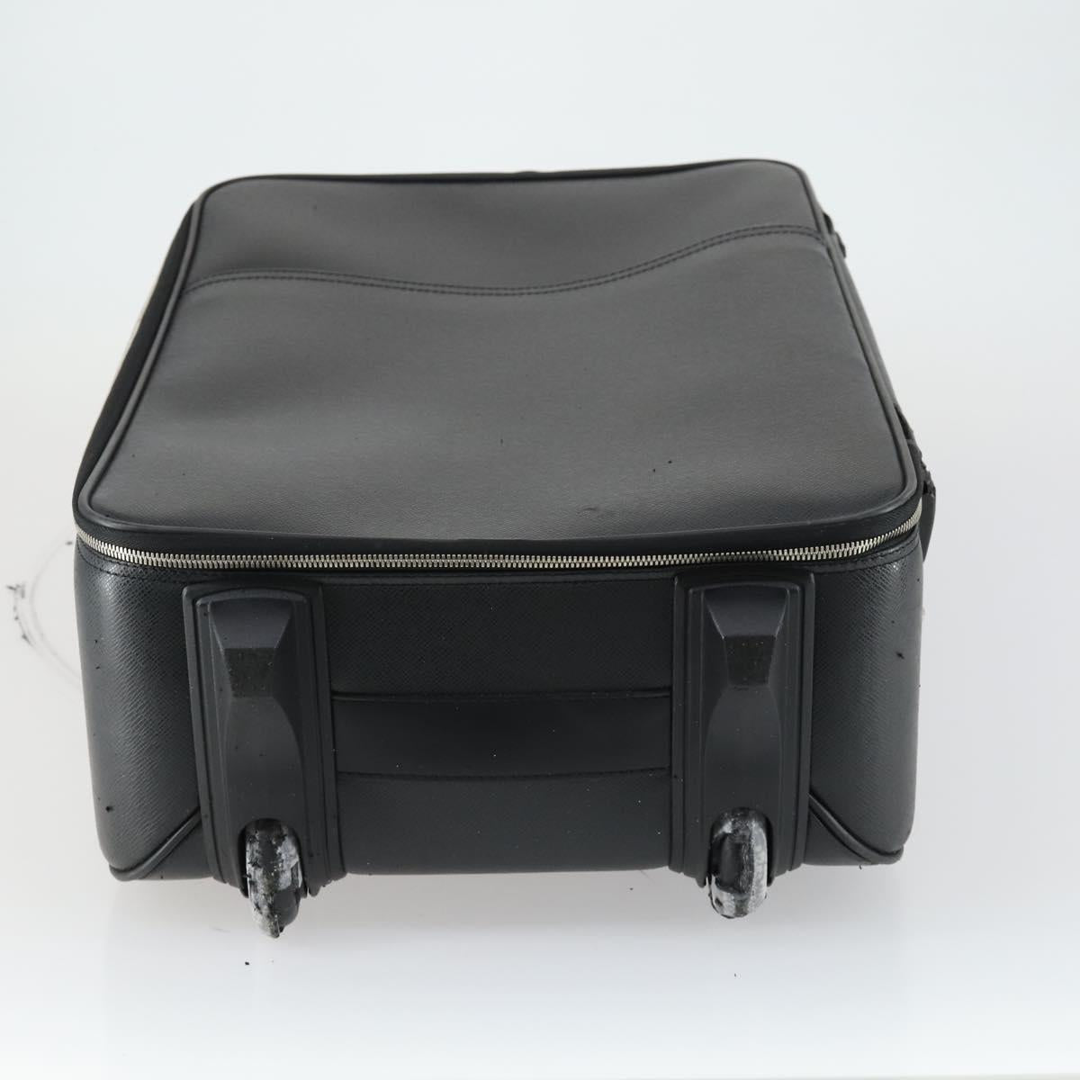 LOUIS VUITTON Taiga Pegas 55 Suitcase Black Boreal M32666 LV Auth bs31775
