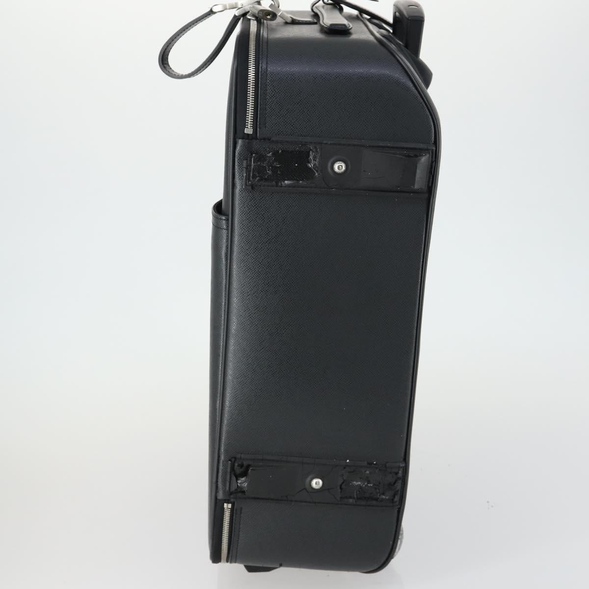 LOUIS VUITTON Taiga Pegas 55 Suitcase Black Boreal M32666 LV Auth bs31775