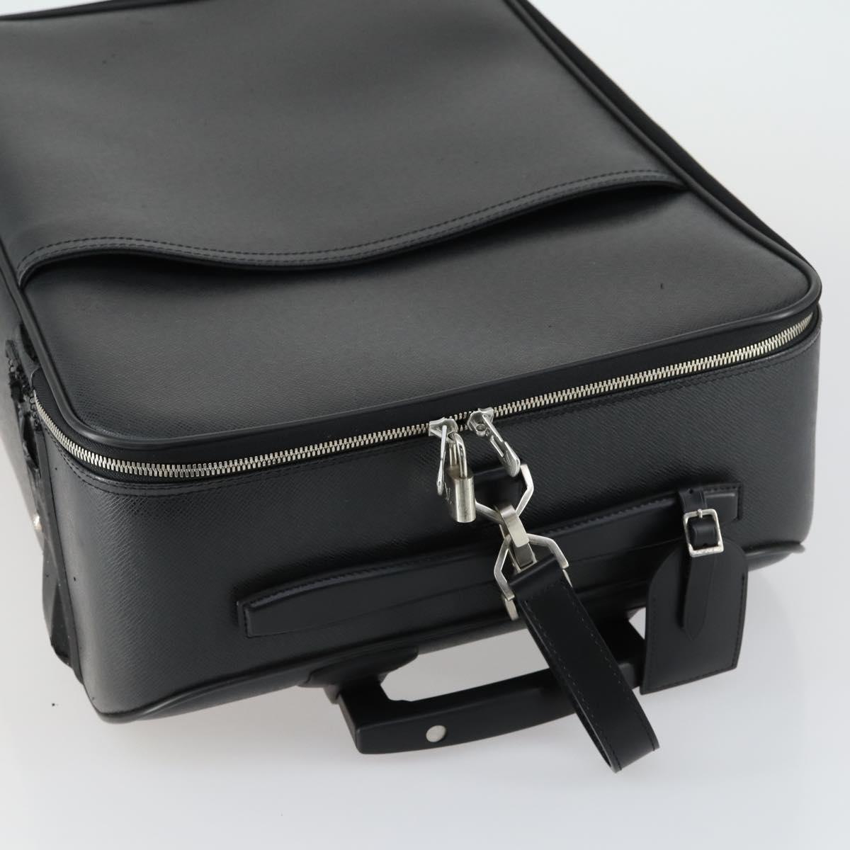 LOUIS VUITTON Taiga Pegas 55 Suitcase Black Boreal M32666 LV Auth bs31775