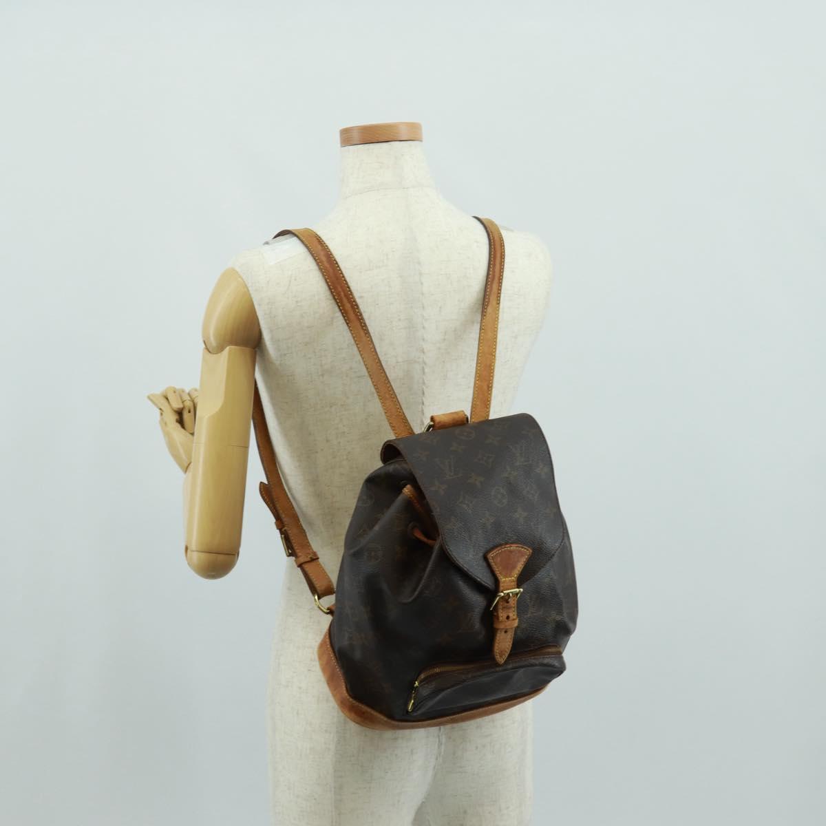 LOUIS VUITTON Monogram Montsouris MM Backpack M51136 LV Auth bs31782
