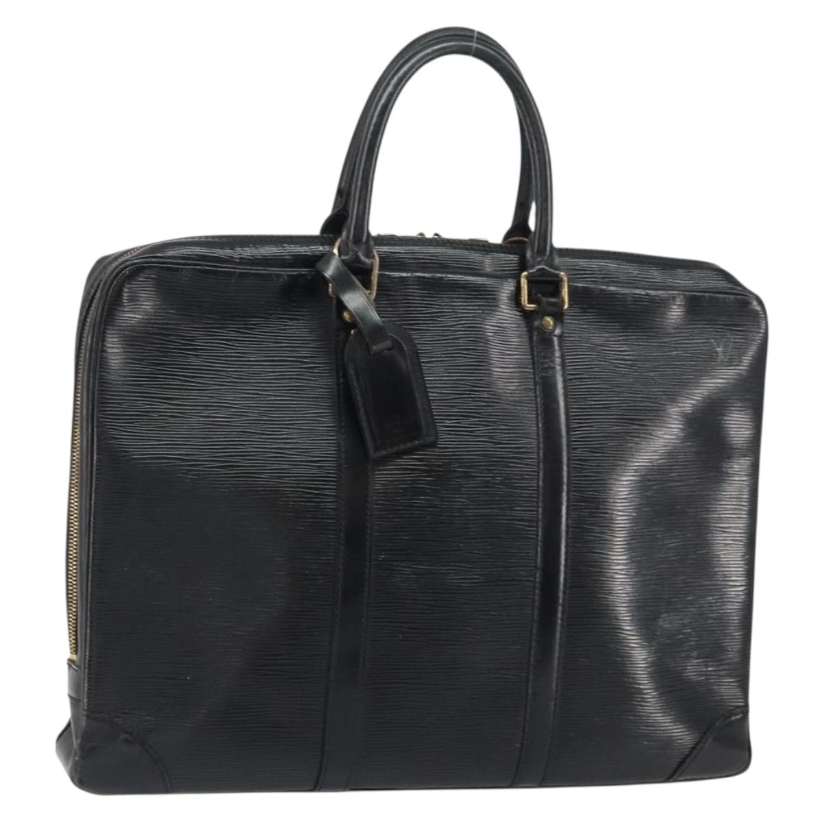 LOUIS VUITTON Epi Porte Documents Voyage Bag Black M40321 LV Auth bs31789