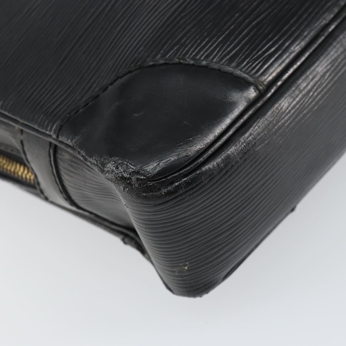LOUIS VUITTON Epi Porte Documents Voyage Bag Black M40321 LV Auth bs31789