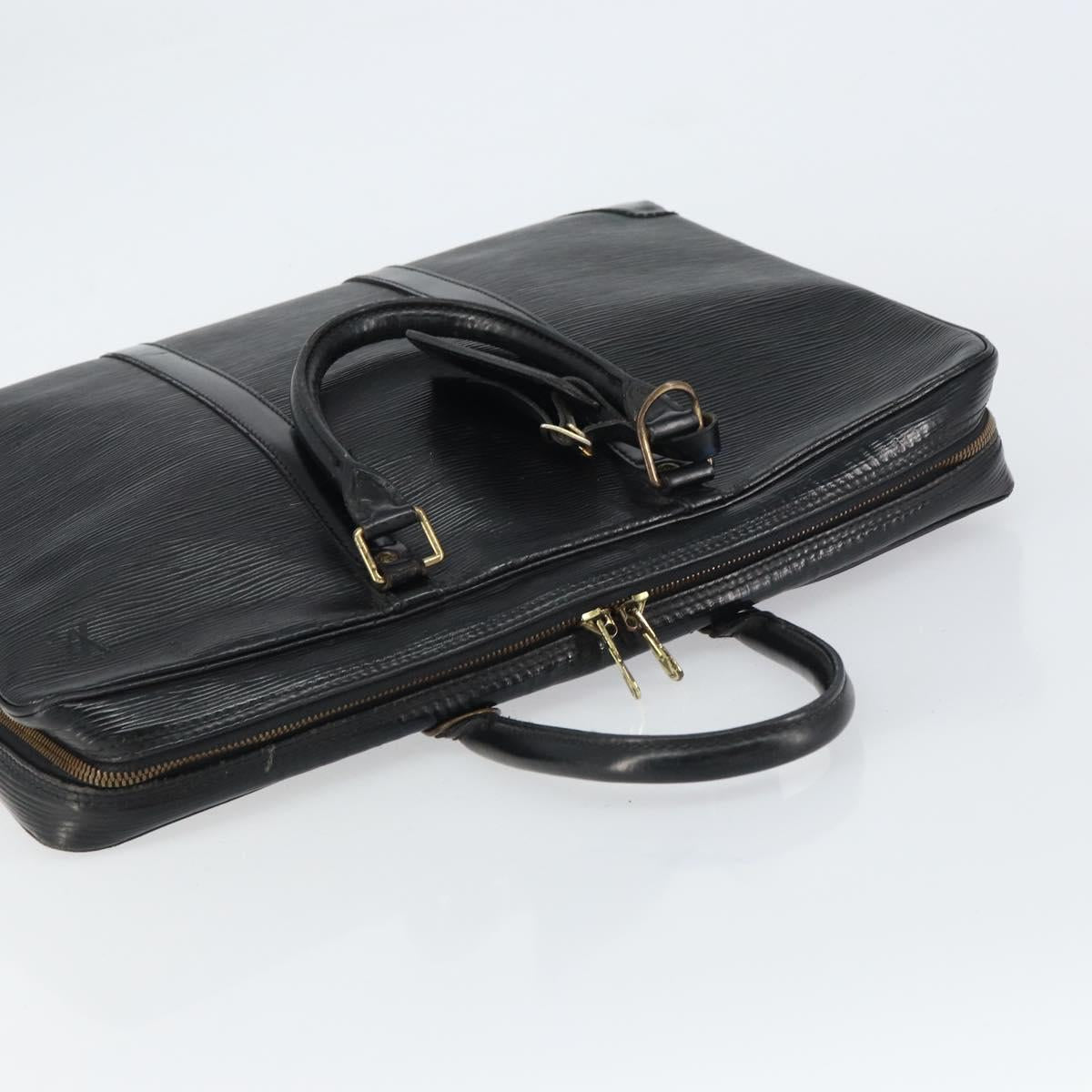 LOUIS VUITTON Epi Porte Documents Voyage Bag Black M40321 LV Auth bs31789