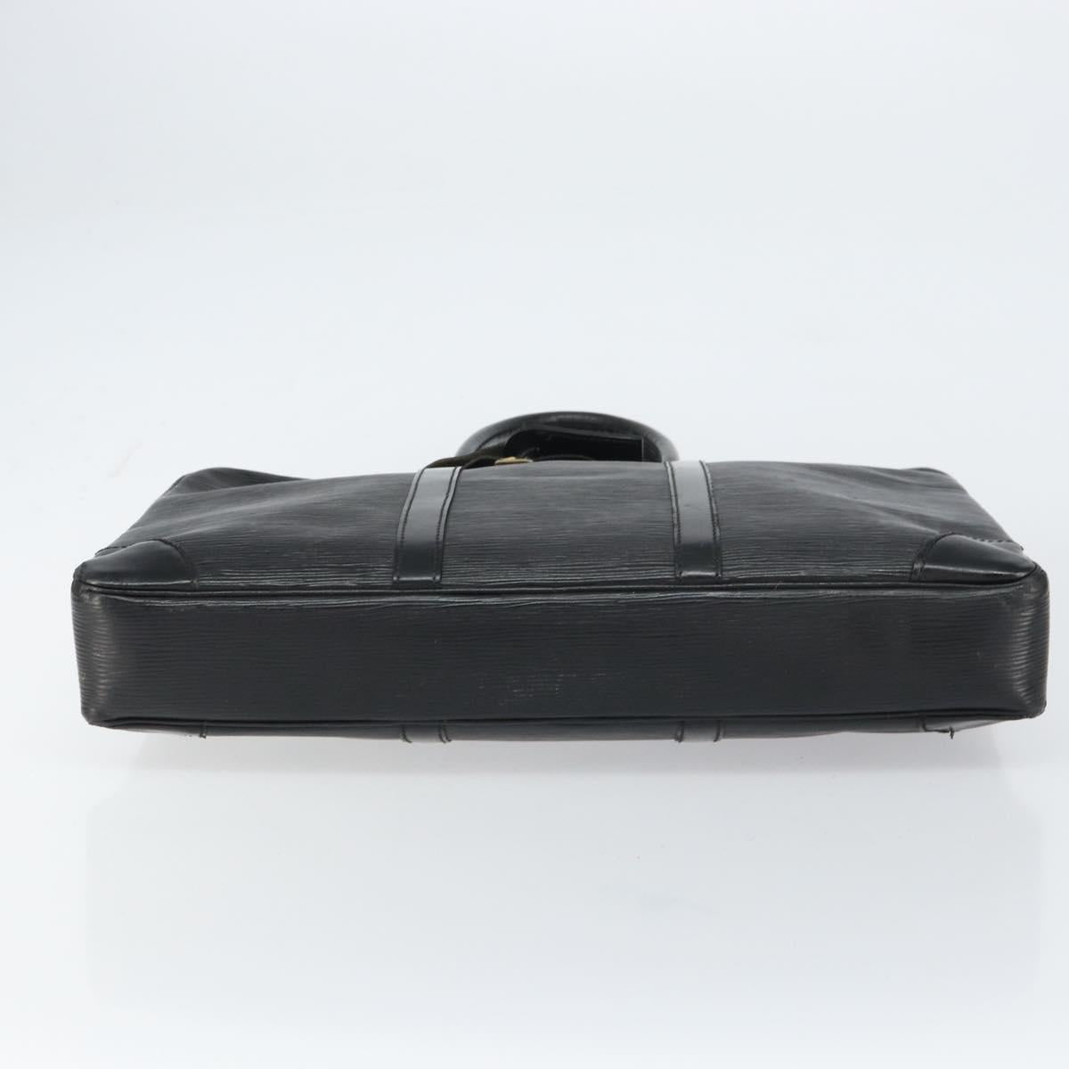 LOUIS VUITTON Epi Porte Documents Voyage Bag Black M40321 LV Auth bs31789