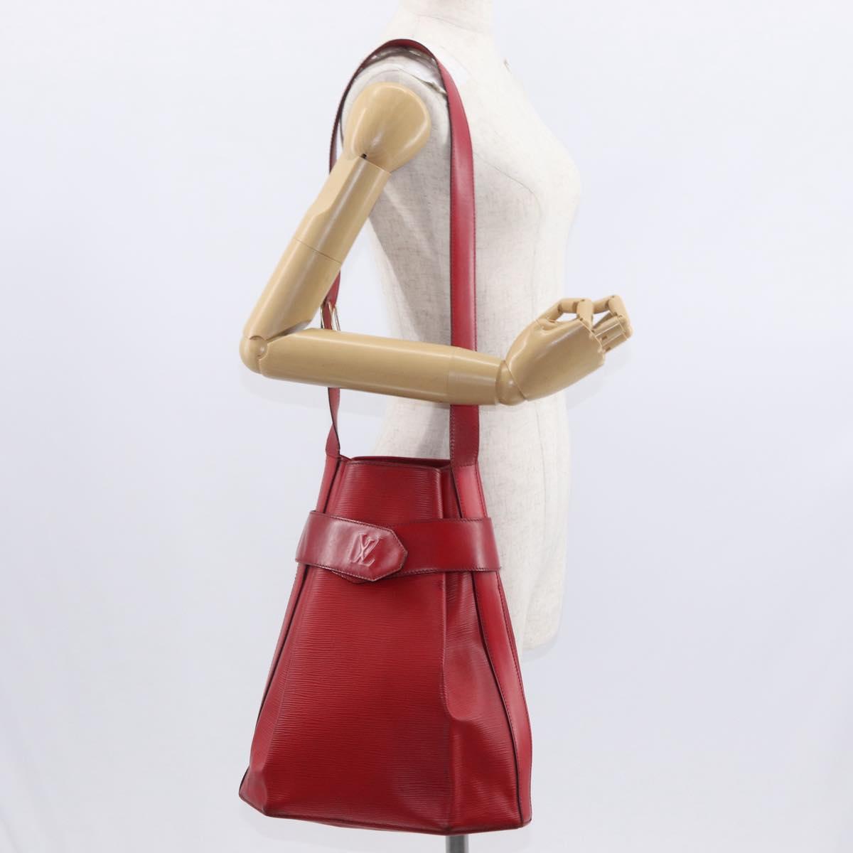 LOUIS VUITTON Epi Sac Depaule GM Shoulder Bag Red M80197 LV Auth bs31790