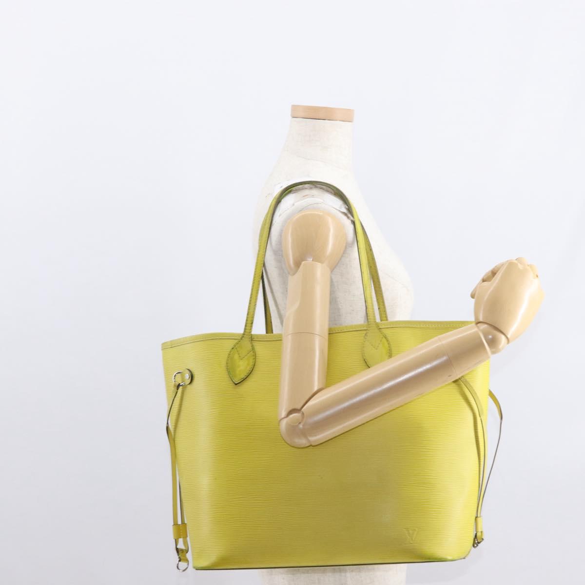 LOUIS VUITTON Epi Neverfull MM Tote Bag Yellow Pistachian M40956 LV Auth bs31791
