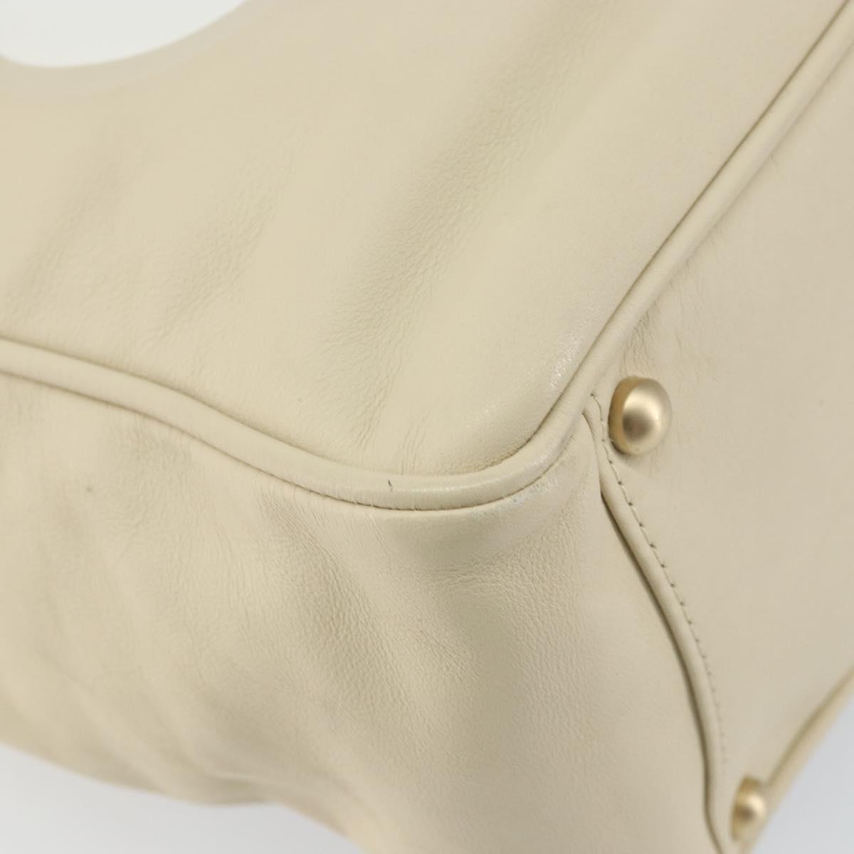 CHANEL Camelia Tote Bag Leather Beige Gold CC Auth bs31794A