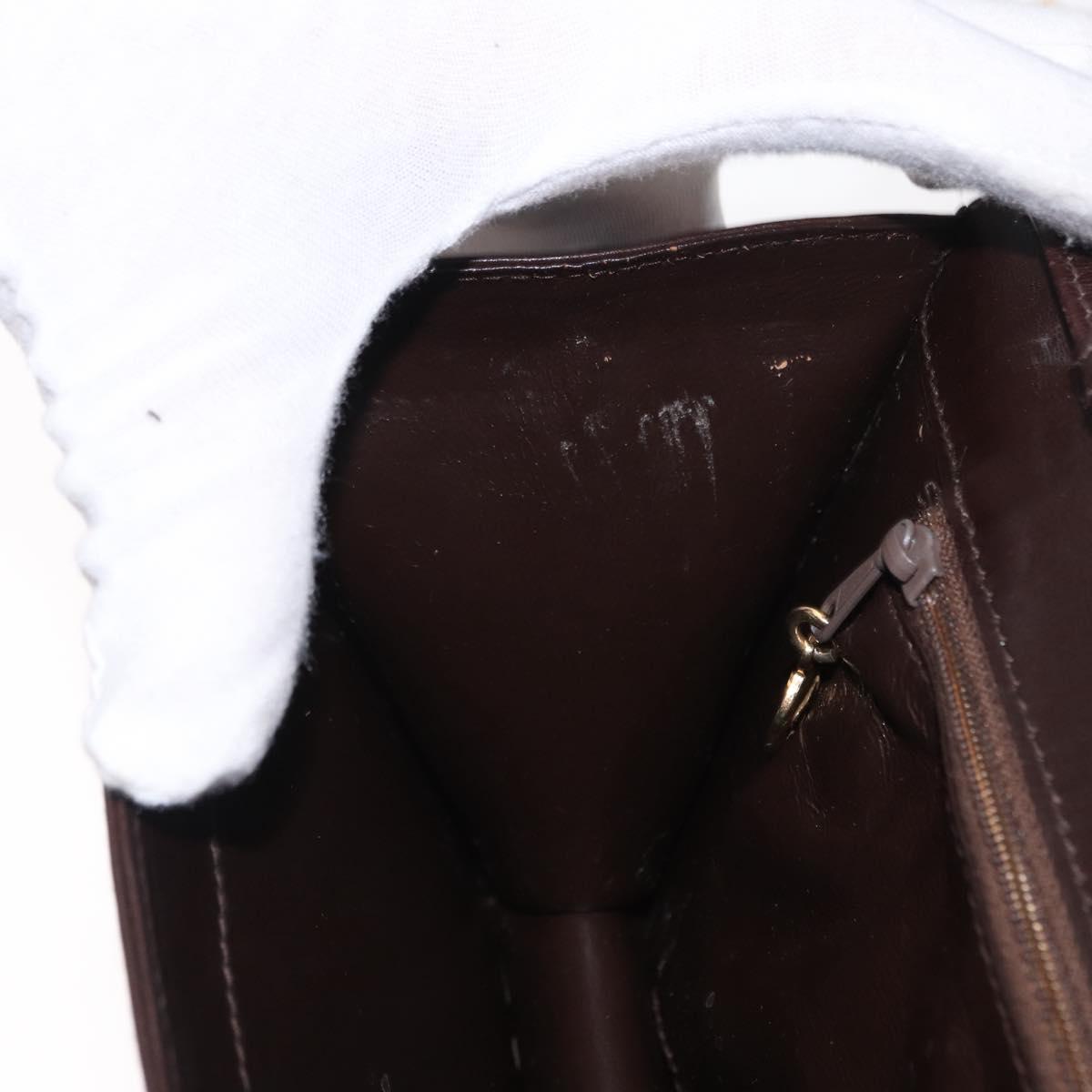CELINE C Sulky Shoulder Bag Canvas Brown Gold Auth bs31808