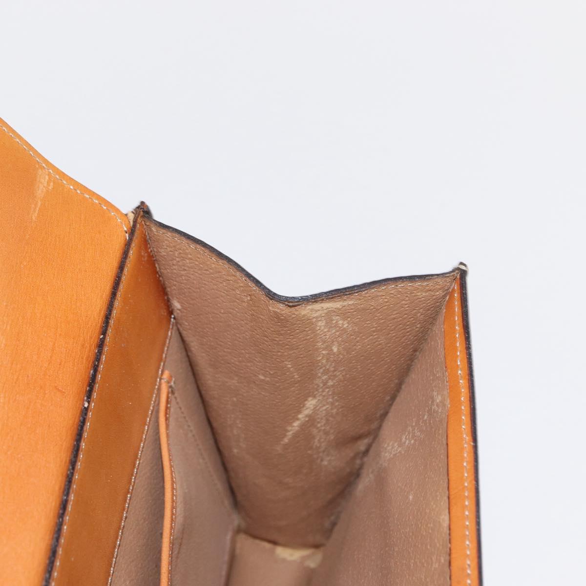 CELINE Macadam Canvas Hand Bag PVC Leather Brown Gold Auth bs31809