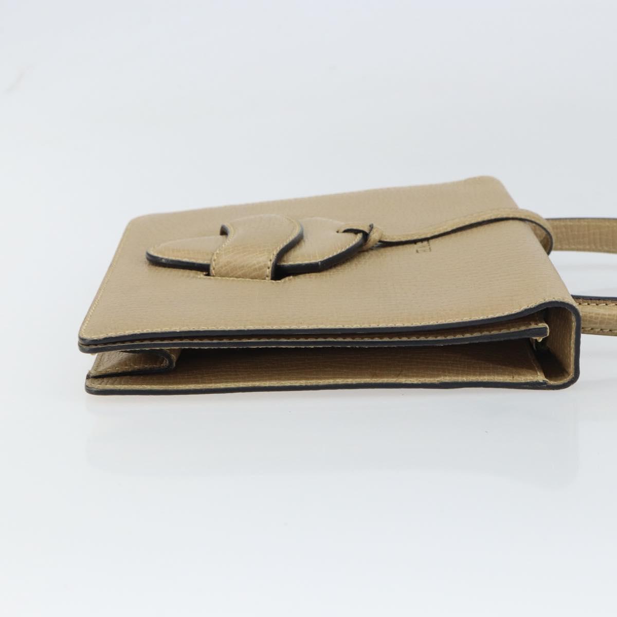 LOEWE Barcelona Hand Bag Leather Beige Auth bs31817