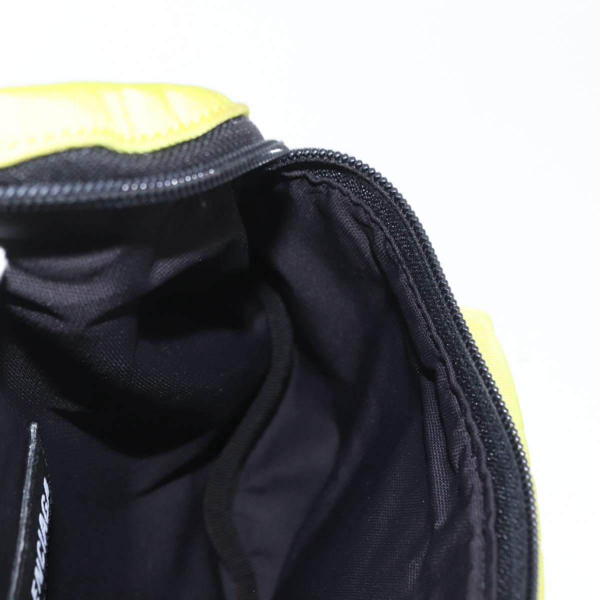 BALENCIAGA Waist bag Nylon Yellow Silver 567041 Auth bs31819