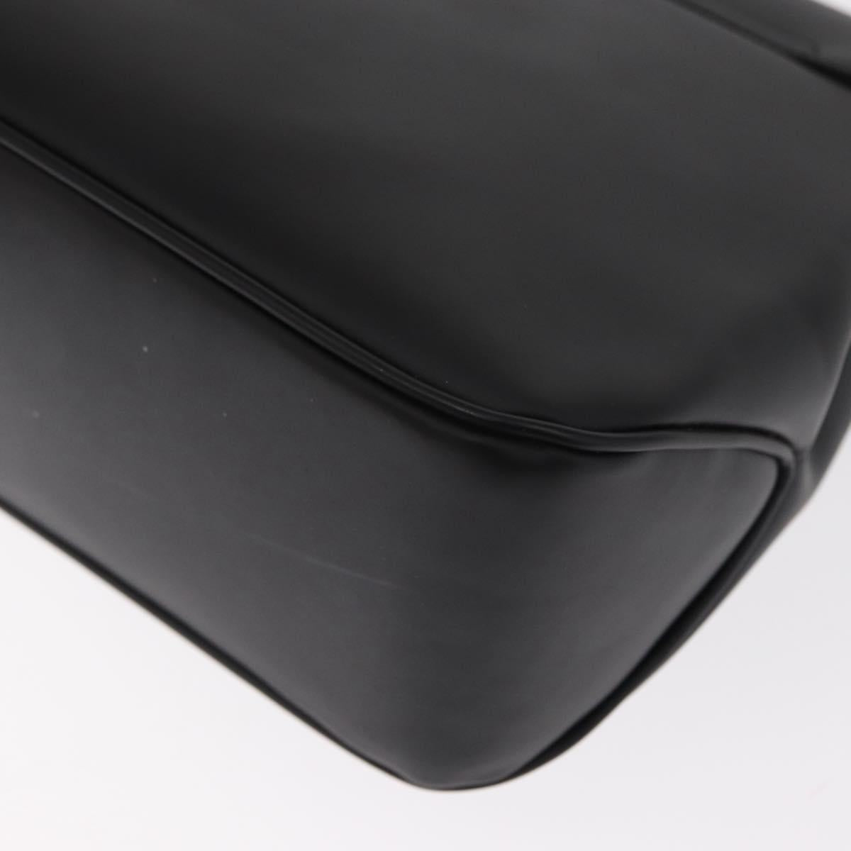Salvatore Ferragamo Vala Shoulder Bag Leather Black Silver Auth bs31823