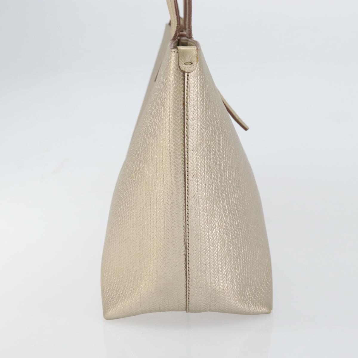 Salvatore Ferragamo Gancini Tote Bag Leather Gold Tone Auth bs31825
