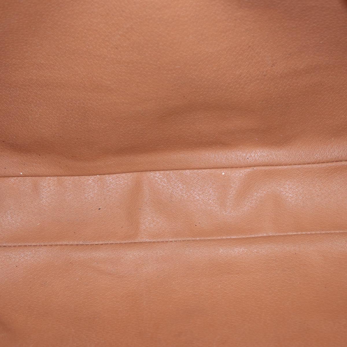 CELINE Macadam Canvas Business Bag PVC Brown Gold Auth bs31835