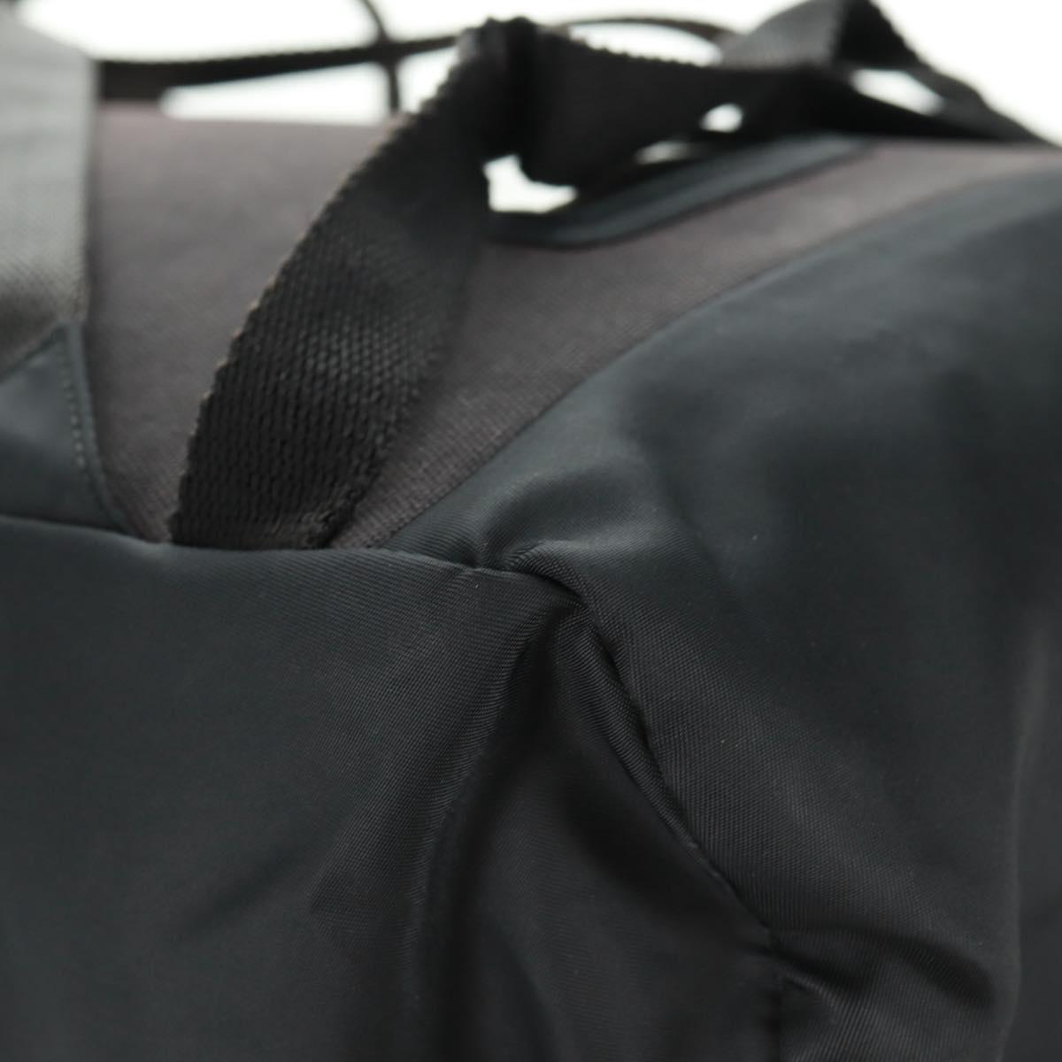 PRADA Backpack Nylon Black Silver Auth bs31838