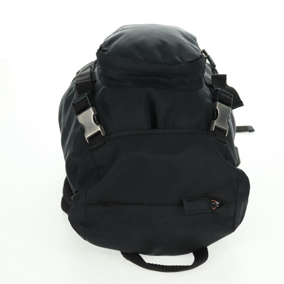 PRADA Backpack Nylon Black Silver Auth bs31838