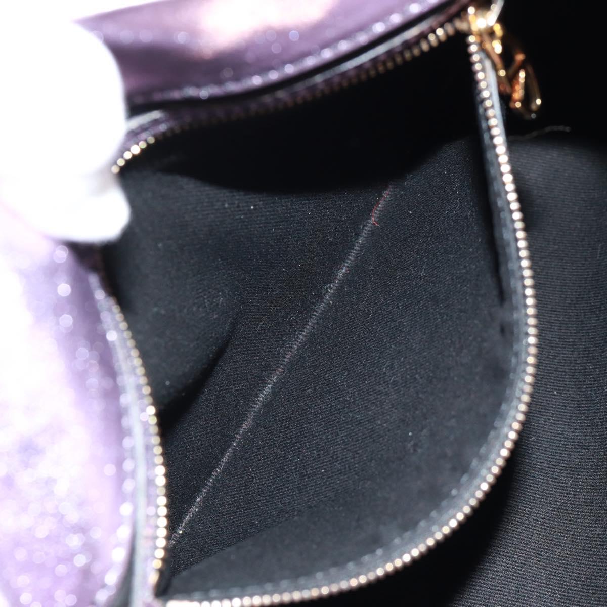 VALENTINO Hand Bag Leather Pink Gold Auth bs31839