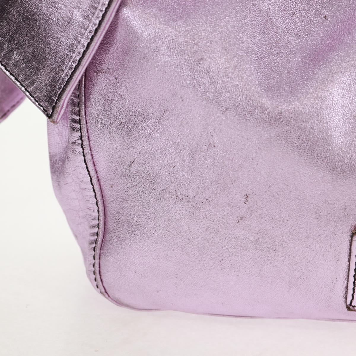 VALENTINO Hand Bag Leather Pink Gold Auth bs31839