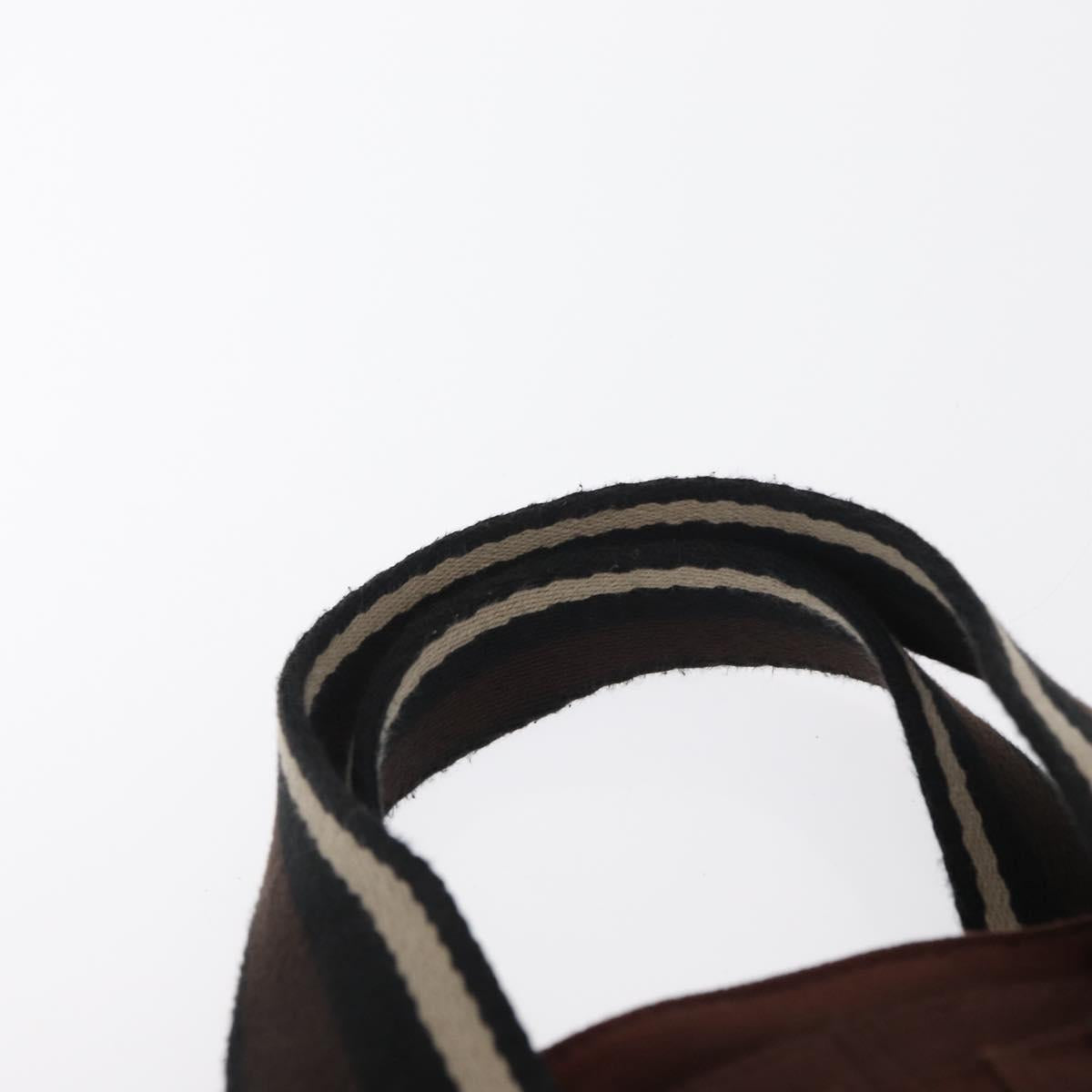 HERMES Toroca Horizontal PM Hand Bag Canvas Brown Auth bs31853