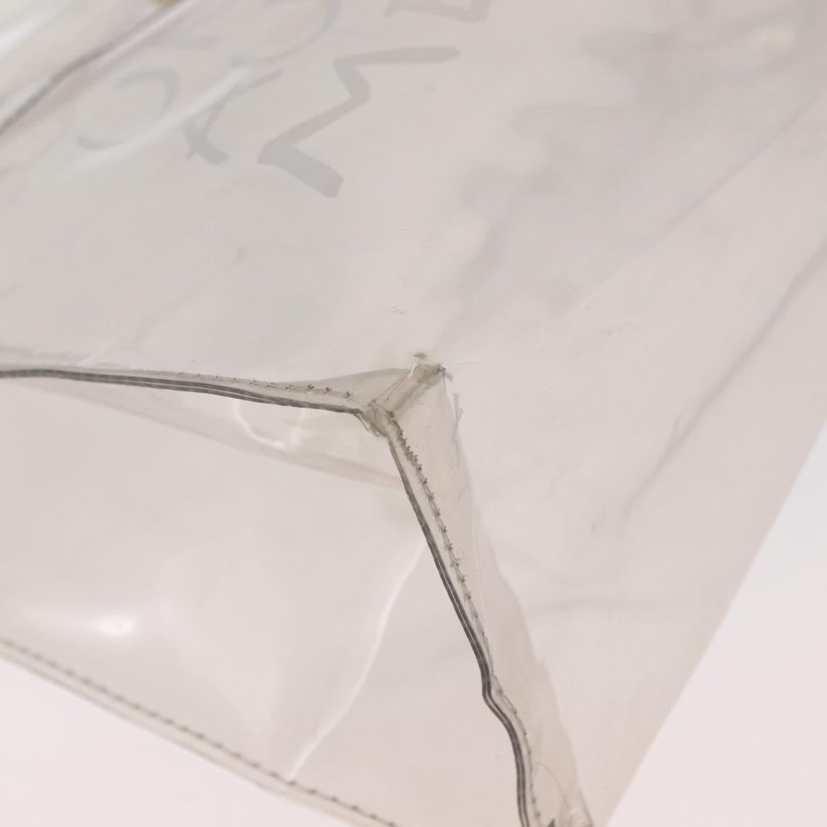 HERMES Vinyl Kelly Hand Bag Vinyl Clear Auth bs31863
