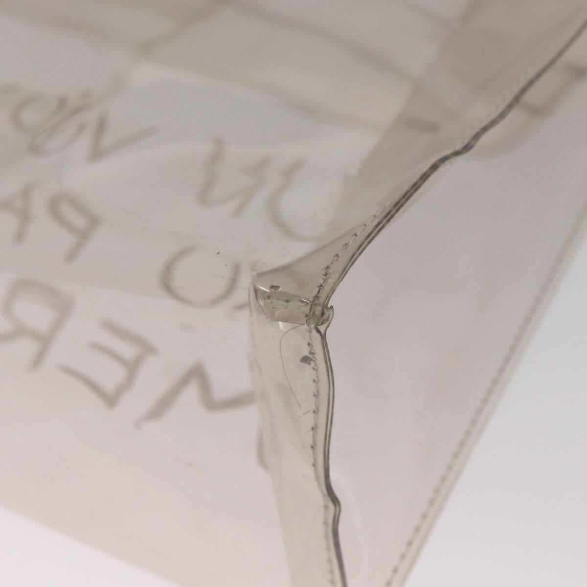 HERMES Vinyl Kelly Hand Bag Vinyl Clear Auth bs31863
