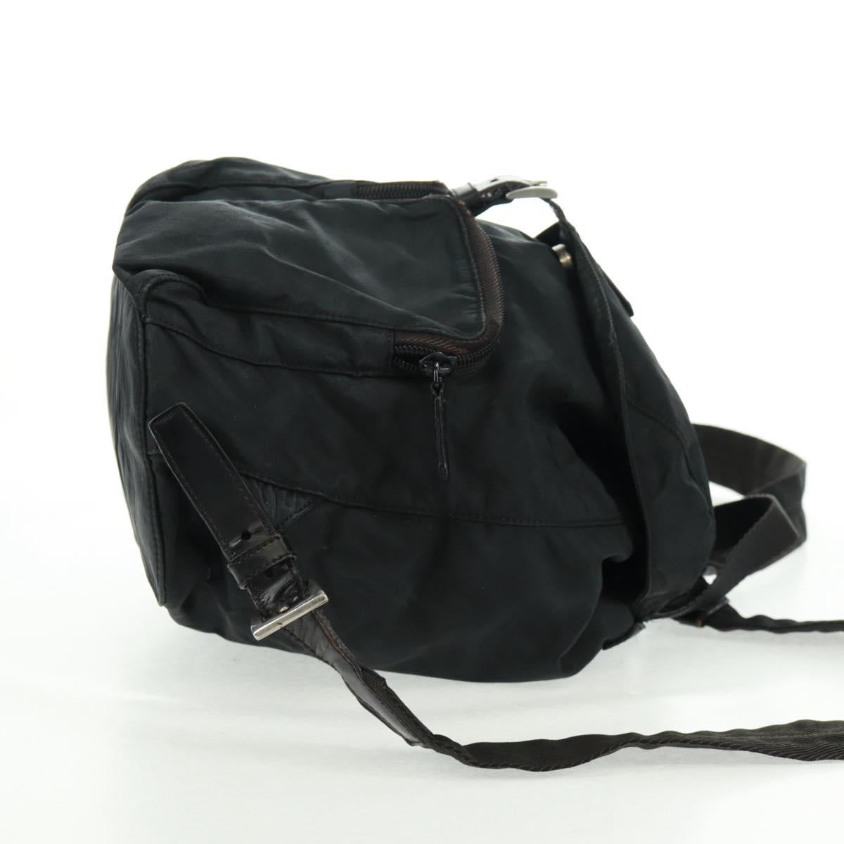 PRADA Backpack Nylon Green Silver Auth bs31871