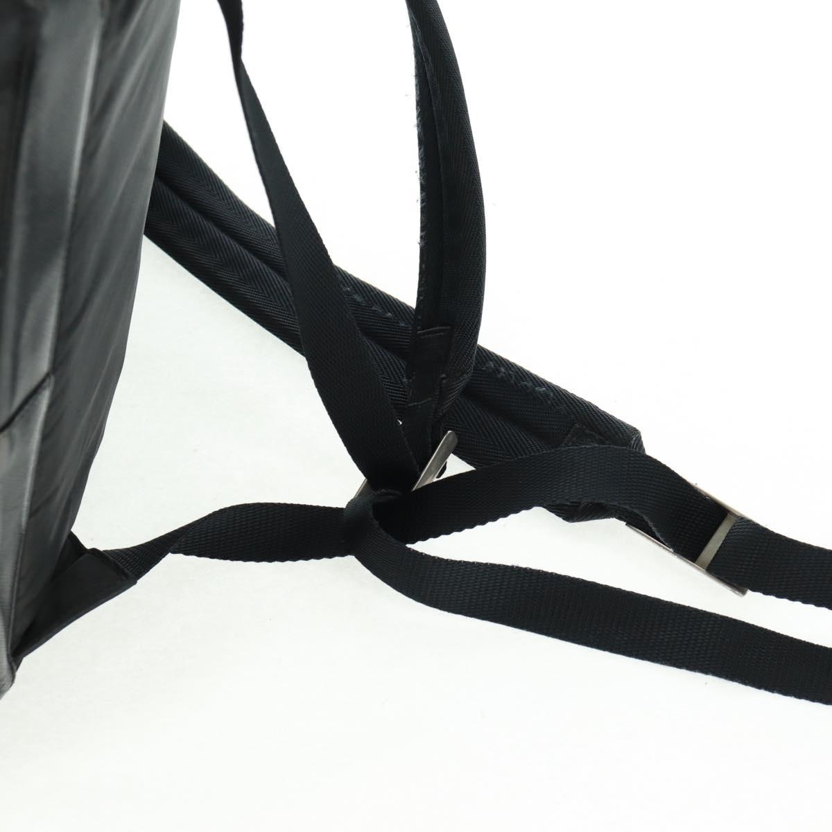 PRADA Backpack Nylon Black Silver Auth bs31873
